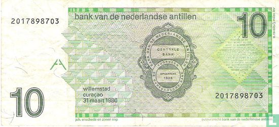 Niederländische Antillen 10 Gulden (PLNA19.2a) - Bild 2