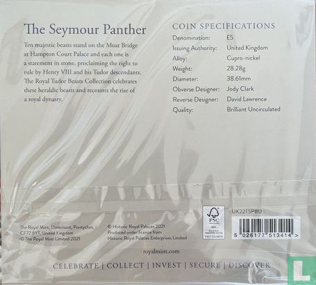 Vereinigtes Königreich 5 Pound 2022 (Folder) "Seymour panther" - Bild 2