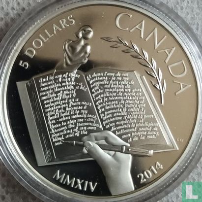 Canada 5 dollars 2014 (PROOF) "Alice Munro" - Image 1