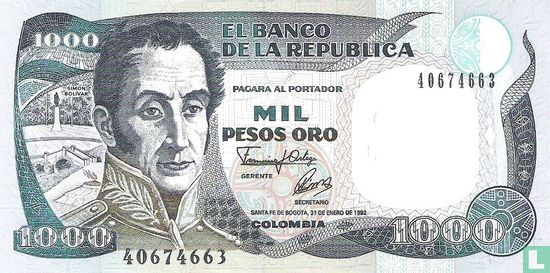Kolumbien 1000 Pesos