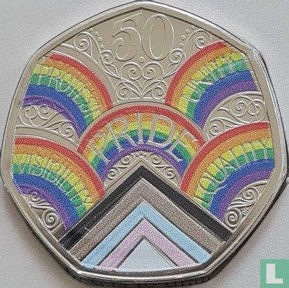 Verenigd Koninkrijk 50 pence 2022 (folder - gekleurd) "50th anniversary of Pride UK" - Afbeelding 3