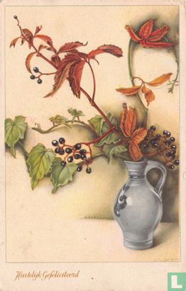 Vaas met bloemen - Afbeelding 1