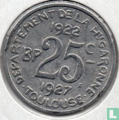 Toulouse 25 centimes 1922 (1922 - 1927) - Afbeelding 1
