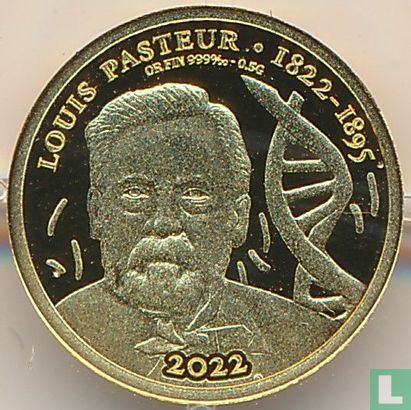Congo-Brazzaville 100 francs 2022 (PROOF) "200th anniversary Birth of Louis Pasteur" - Image 1