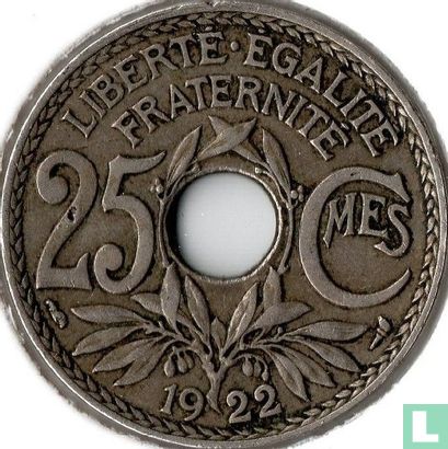 Frankrijk 25 centimes 1922 - Afbeelding 1