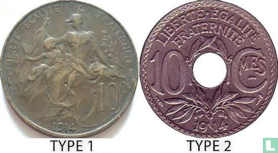 Frankrijk 10 centimes 1914 (type 1) - Afbeelding 3