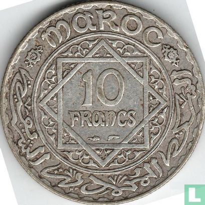 Morocco 10 francs 1929 (AH1347) - Image 2