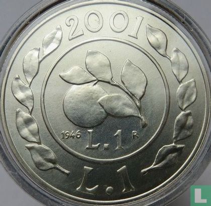 Italy 1 lira 2001 "History of the Lira - Lira of 1946" - Image 1