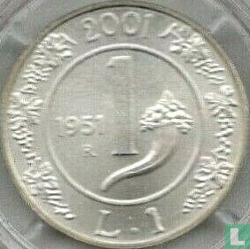 Italien 1 Lira 2001 "History of the Lira - Lira of 1951" - Bild 1