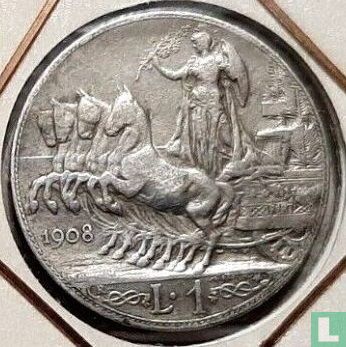 Italy 1 lira 1908 - Image 1