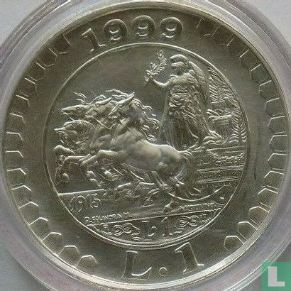 Italië 1 lira 1999 "History of the Lira - Lira of 1915" - Afbeelding 1