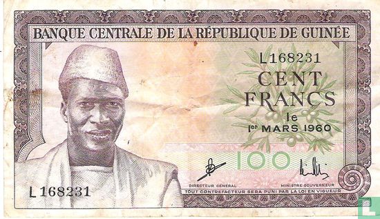 Guinea 100 Francs - Image 1