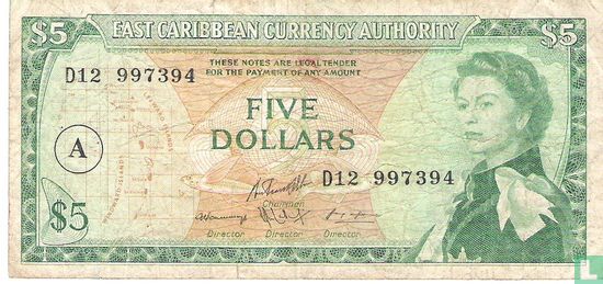 États des Caraïbes orientales 5 dollars - Image 1