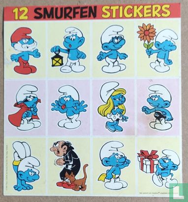 12 Smurfen Stickers
