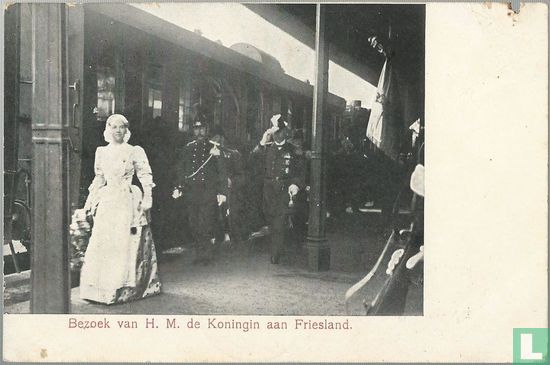 Bezoek van H. M. de koningin aan Friesland. 