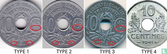Frankrijk 10 centimes 1941 (type 1) - Afbeelding 3