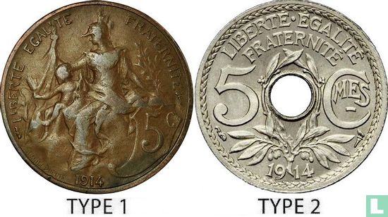 France 5 centimes 1914 (type 1) - Image 3