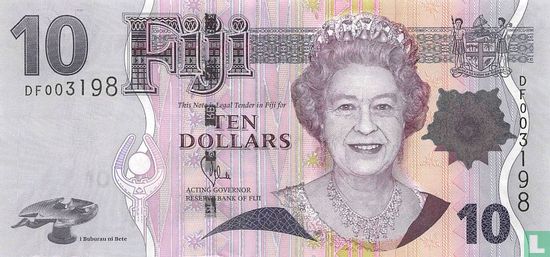 Fidji 10 Dollars - Image 1