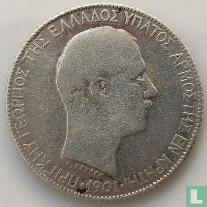 Crète 1 drachma 1901 - Image 1