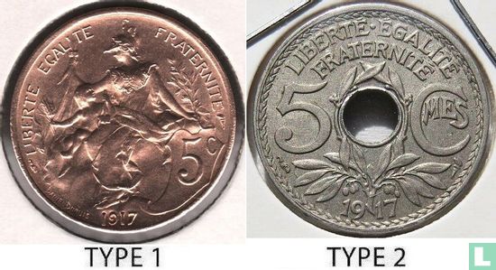 Frankrijk 5 centimes 1917 (type 1) - Afbeelding 3