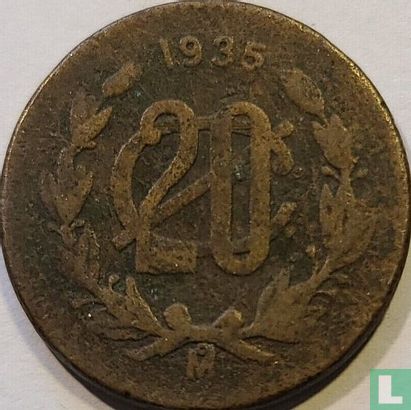 Mexico 20 centavos 1935 (type 1) - Image 1