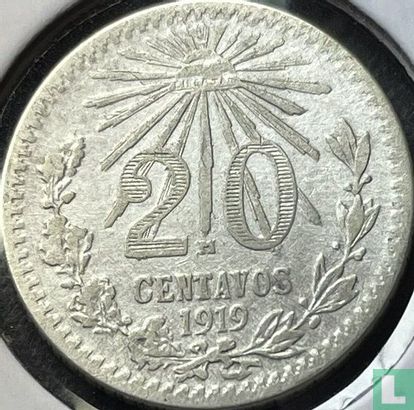 Mexico 20 centavos 1919 - Afbeelding 1