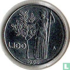 Italie 100 lire 1990 - Image 1