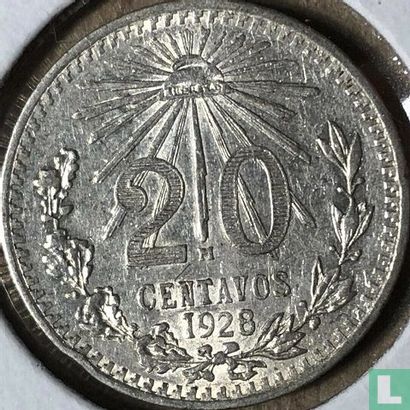 Mexiko 20 Centavo 1928 - Bild 1