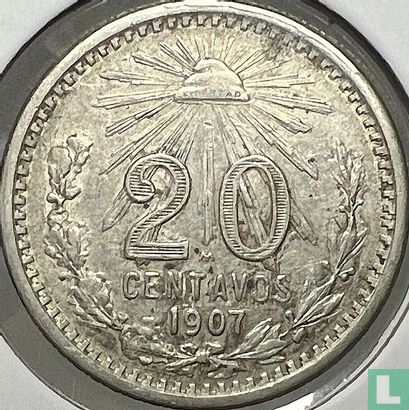 Mexique 20 centavos 1907 (type 2) - Image 1