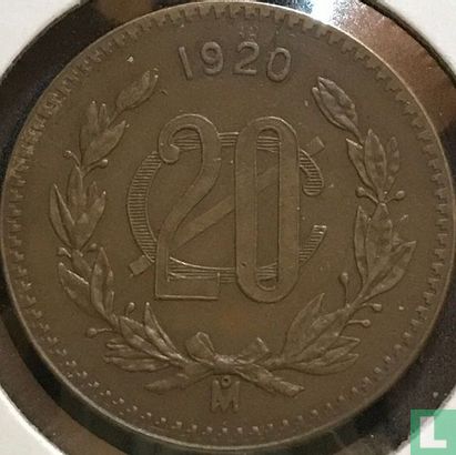 Mexique 20 centavos 1920 (type 1) - Image 1