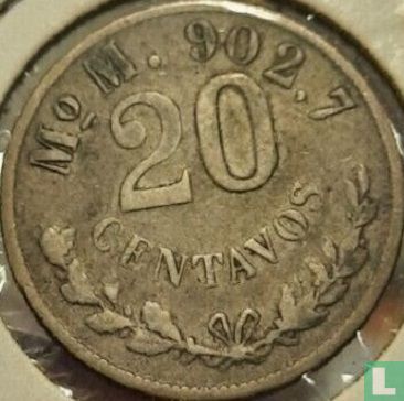 Mexico 20 centavos 1901 (Mo M) - Image 2
