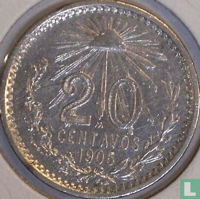 Mexico 20 centavos 1905 - Afbeelding 1