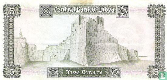 Libië 5 Dinars - Afbeelding 2