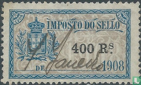 Imposto do sello 400 Reis