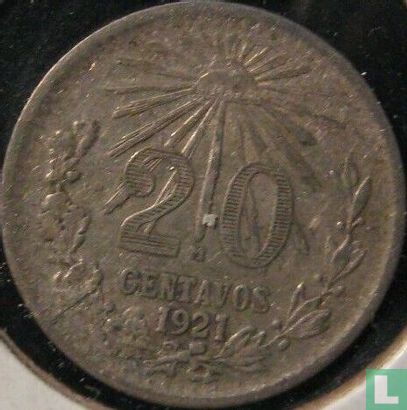 Mexico 20 centavos 1921 - Afbeelding 1