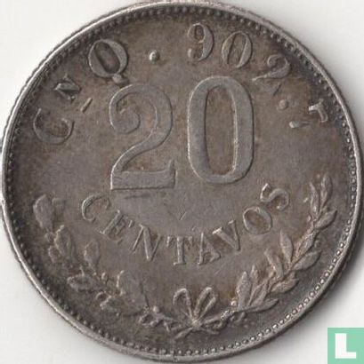 Mexico 20 centavos 1903 (Cn Q) - Image 2
