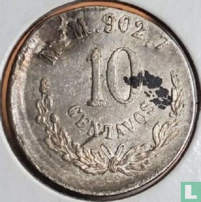 Mexico 10 centavos 1904 (Mo M - misstrike) - Image 2
