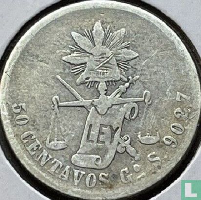 Mexique 50 centavos 1878 (Go S) - Image 2