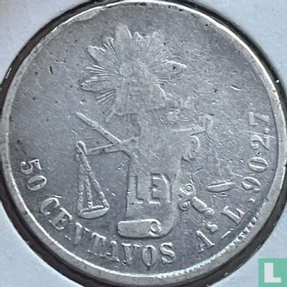 Mexico 50 centavos 1880 (As L) - Afbeelding 2