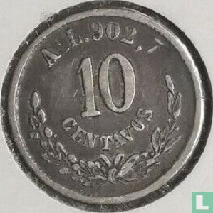 Mexique 10 centavos 1893 (As L) - Image 2