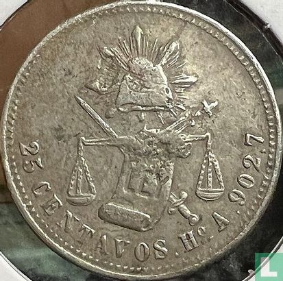 Mexique 25 centavos 1879 (Ho A) - Image 2