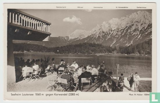 RPPC Seeheim Lautersee Karwendel Bayern Ansichtskarten Lake Bavaria Real Photo Postcard - Image 1