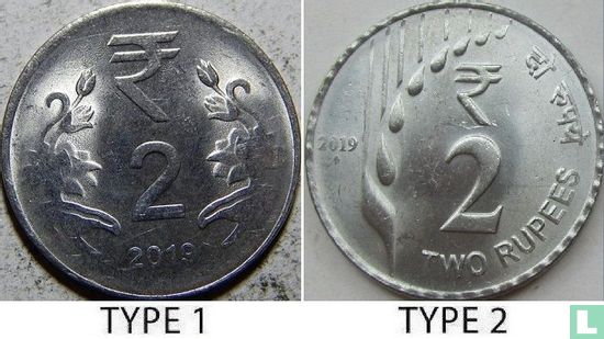 India 2 rupees 2019 (Mumbai - type 2) - Image 3