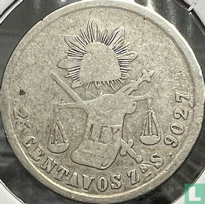 Mexico 25 centavos 1877 (Zs S) - Afbeelding 2