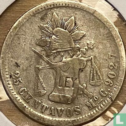 Mexico 25 centavos 1870 (Mo C) - Image 2