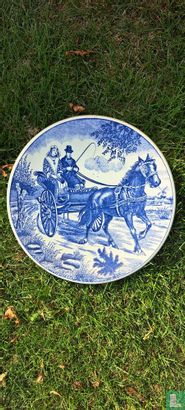 Wall plate delft blue
