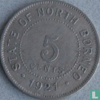 Brits Noord-Borneo 5 cents 1921 - Afbeelding 1
