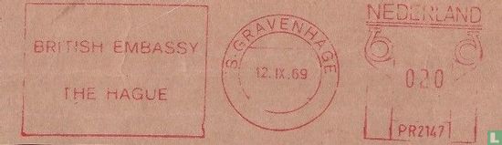 British Embassy frankeer stempel 0,20ct 1969