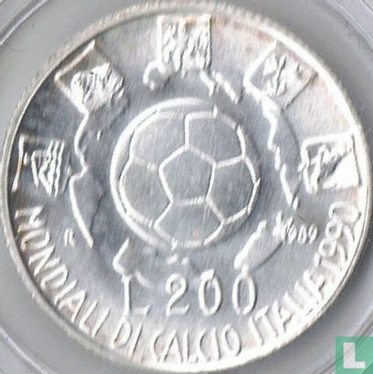 Italië 200 lire 1989 "1990 Football World Cup in Italy" - Afbeelding 1