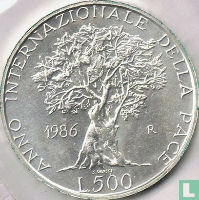 Italy 500 lire 1986 "International Year of Peace" - Image 1